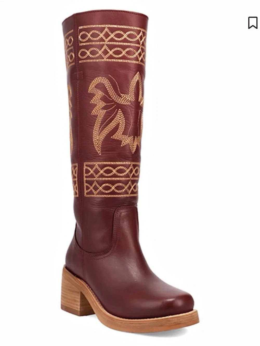 Dingo Avalon Embroidered Tall Boots in Brown/Wine Like New (Worn Once)